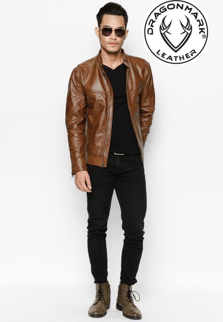 Áo Khoác Da Nam Cao Cấp - Áo Da Bò Thật AKD157
