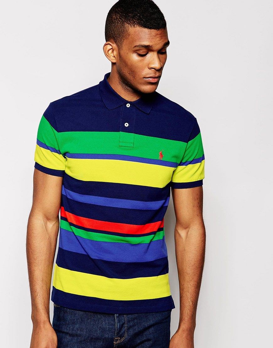 Polo Ralph Lauren Polo Shirt with Multi Stripe Regular Fit – BSS Shop