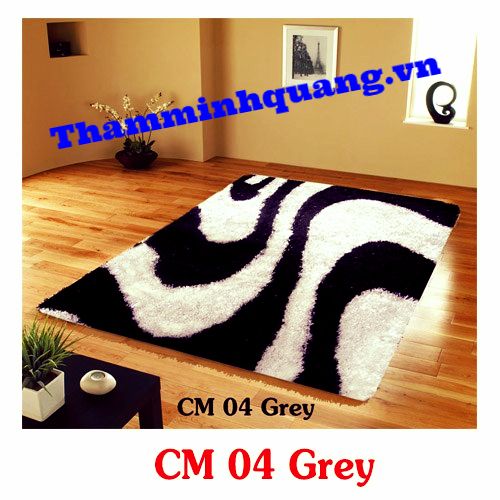  Thảm Salon phòng khách Shaggy CM 04 Grey 