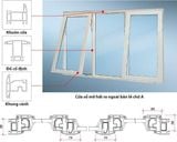 Cửa sổ nhựa lõi thép mở hất ra ngoài AT009