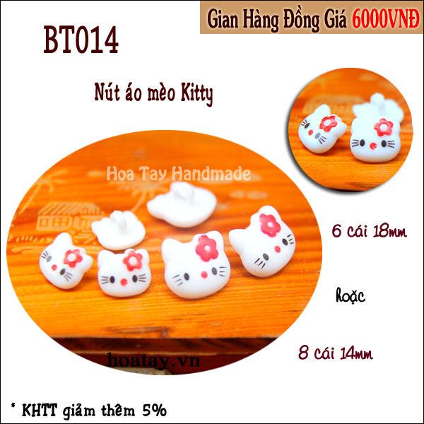 Nút áo mèo Kitty BT014