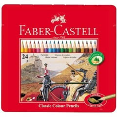 Chì màu khô CLASSIC KNIGHT FABER-CASTELL 24 màu (hộp thiếc)