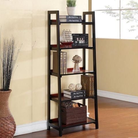 Kệ sách 5 tầng Black/Cherry #3358