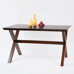 Bàn ăn gỗ chân X #3772