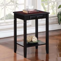 Bàn 2 tầng Black/Cherry #384