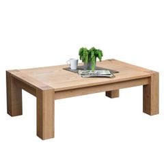 Bàn sofa gỗ sồi chân trụ #5938