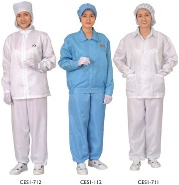 Quần áo phòng sạch chống tĩnh điện(bộ rời)