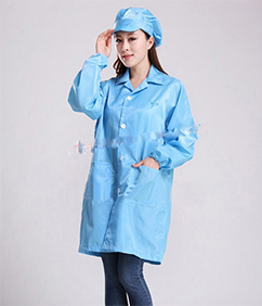 Áo phòng sạch chống tĩnh điện blue(dài tới gối)