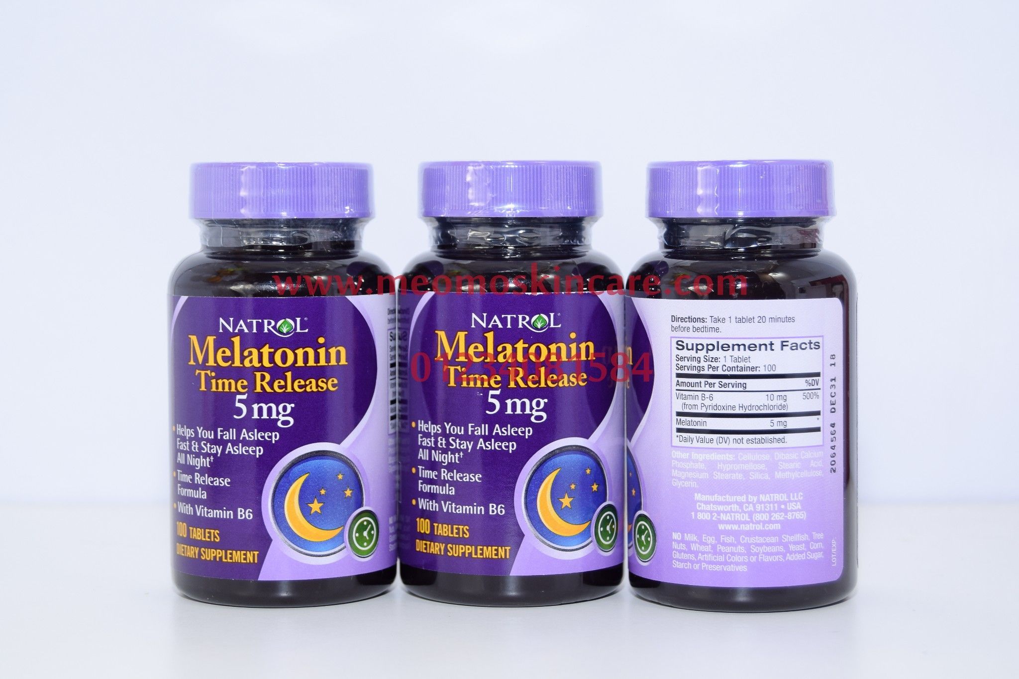 Natrol Melatonin TR Time Release 5 mg 100 Tablets