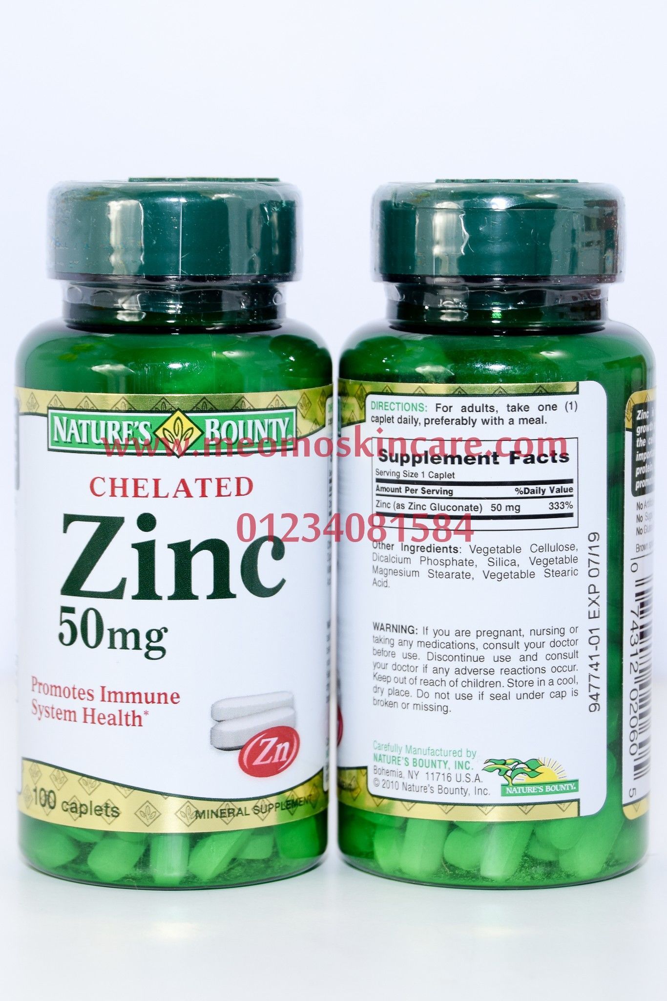 Nature's Bounty Chelated Zinc 50 mg Gluconate