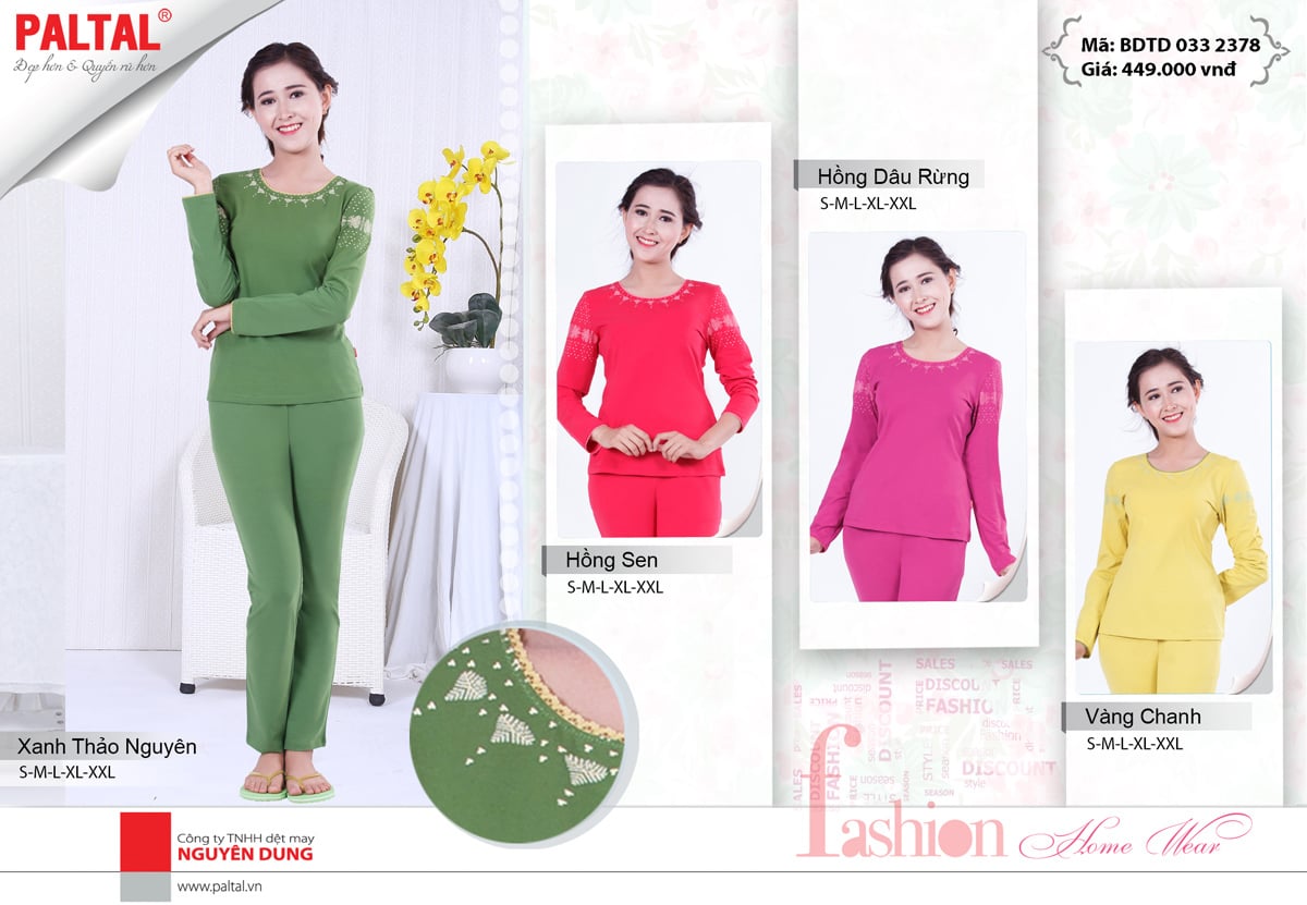 Bộ Sưu Tập Thu Đông 2016 - Đồ Bộ Thu Đông Đẹp Nhất - Thương Hiệu Đồ Mặc Nhà Cao Cấp PALTAL