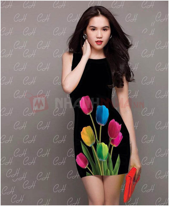 Đầm body hoa 3D Ngọc Trinh – NhanhMua.vn