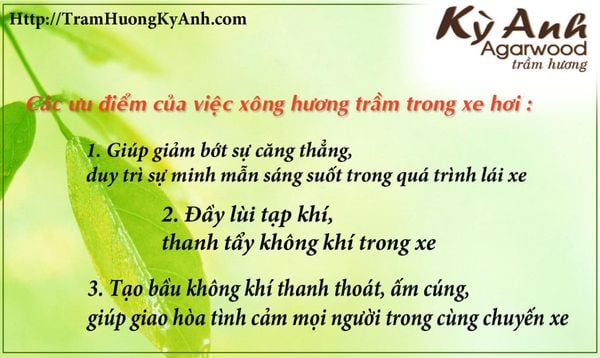 Lò xông trầm dùng trong xe hơi