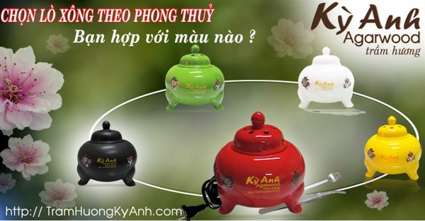 Lò xông trầm hương phù hợp sắc màu phong thủy