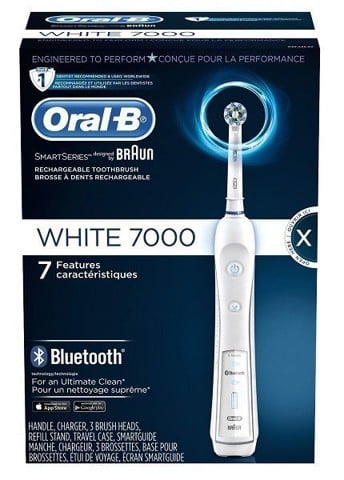 Bàn chải điện Oral-B Precision 7000 SmartGuide + Bluetooth - Màu trắng