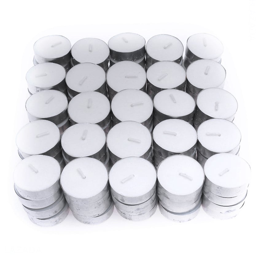 Các viên nến Tealight EDC0320 màu trắng trong túi 100 viên