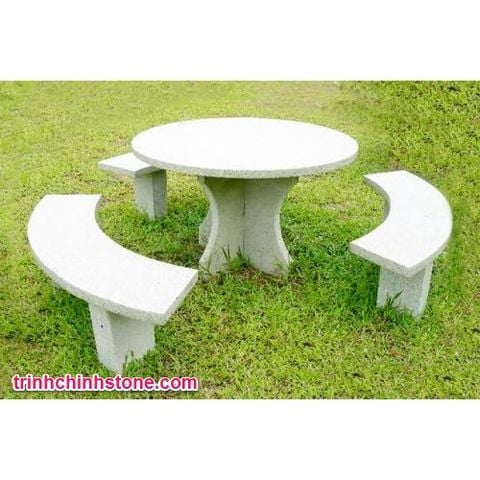 bộ bàn ghế đá tròn, điêu khắc đá mỹ nghệ non nước