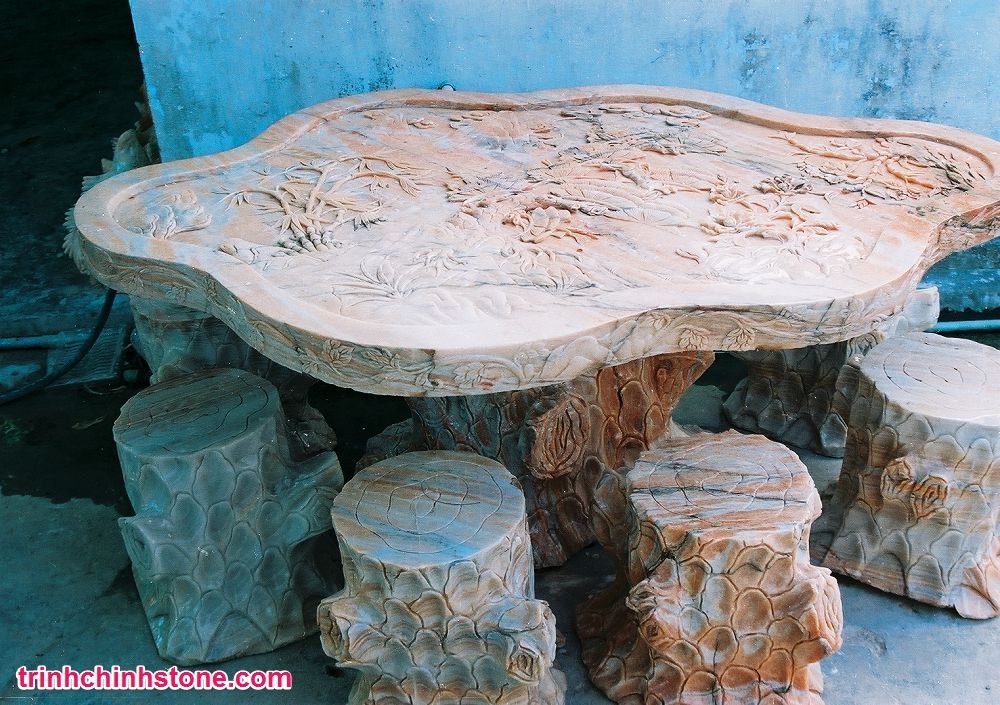 bộ bàn ghế đá sơn thủy