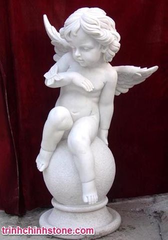 tượng đá thiên thần nhỏ, điêu khắc đá mỹ nghệ non nước