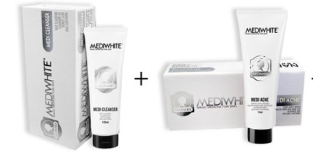 bộ đôi kem trị mụn Medi White