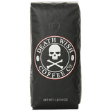 DEATH WISH COFFEE THE WORLD'S STRONGEST COFFEE FAIR TRADE ORGANIC WHOLE BEAN 16 OUNCE BAG
