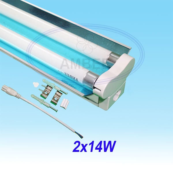T5 Fluorescent Double Aluminum With Reflector 0.6M/2x14W