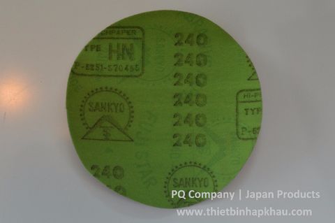 Nhám dĩa lông dính HN Hộp 100 tờ; Qui cách 150mm x Không lỗ; Độ hạt P240. Code: 3.10.530.0018 | www.thietbinhapkhau.com | Công ty PQ 