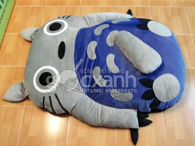 Nệm Totoro cổ điển xanh xám ko mền (1.2 x 1.6m)