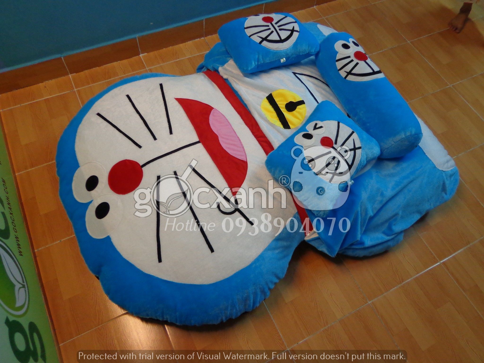 Nệm thú bông Doraemon há miệng (1.4 x 1.9m)