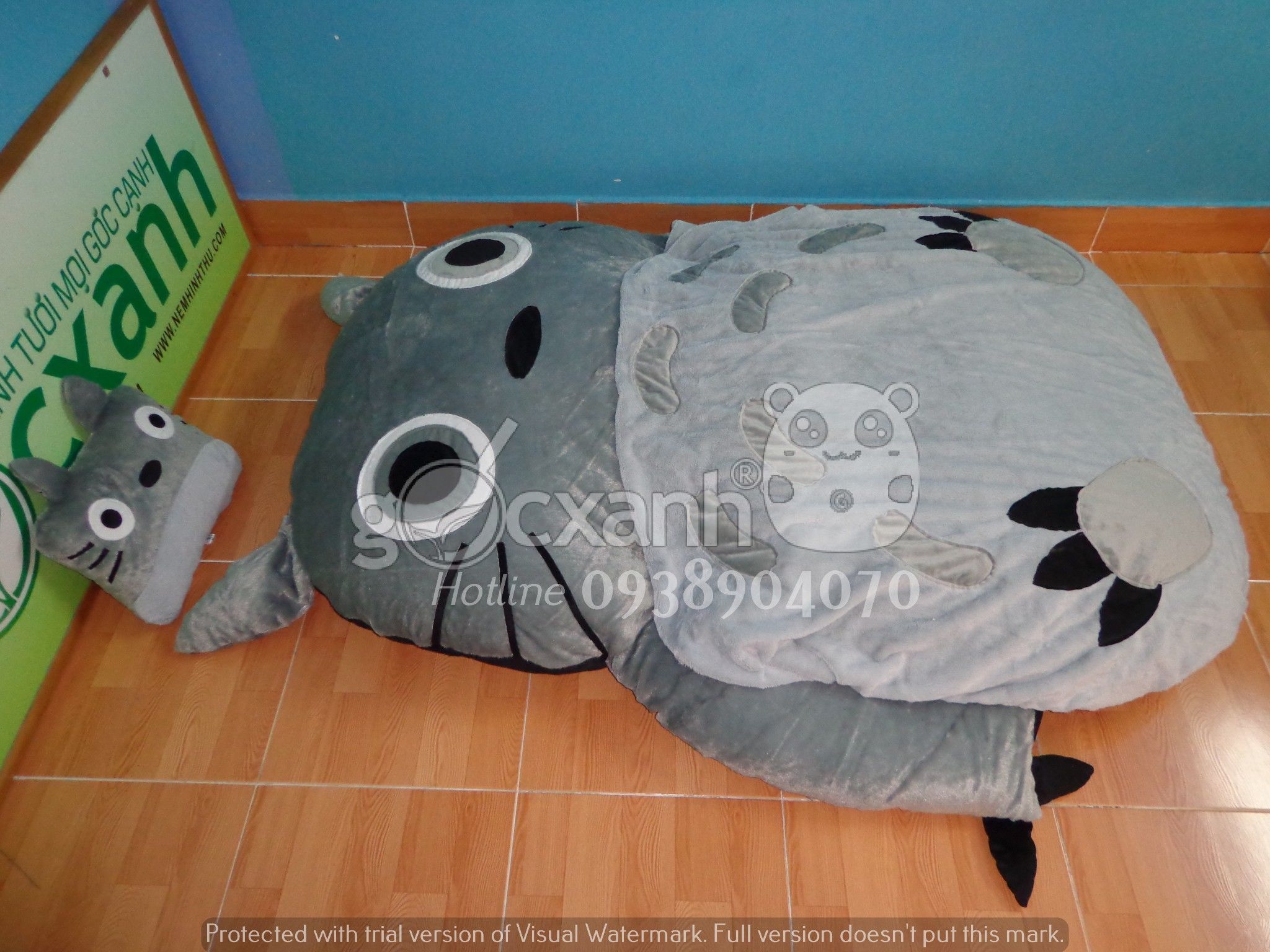 Nệm Totoro ốm dài (1.2 x 1.8m)