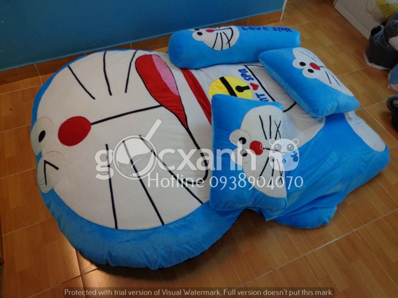 Nệm Doraemon miệng méo (2 x 2,5m)