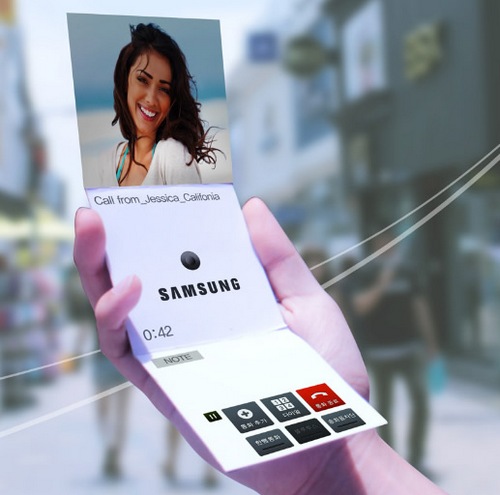Ý tưởng màn hình gấp cất vào ví của Samsung
