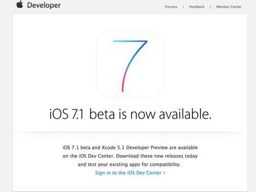 Apple tung bản cập nhật iOS 7.1 beta