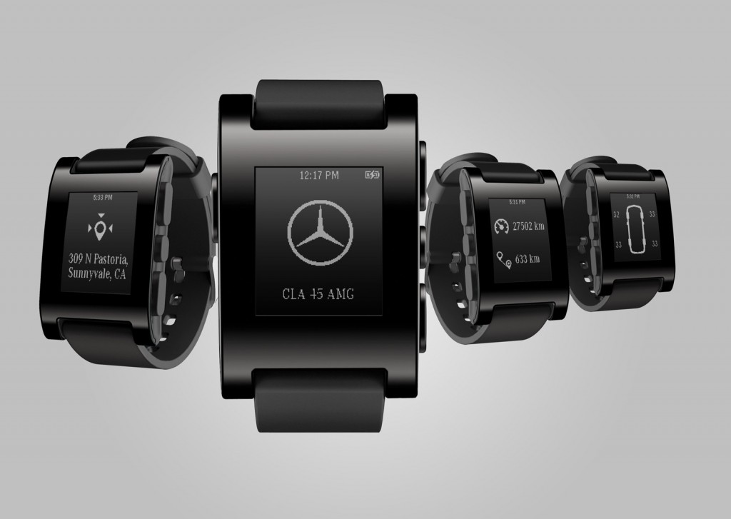 Mercedes Benz hợp tác với Pebble và ra mắt đồng hồ thông minh kết nối với xe hơi