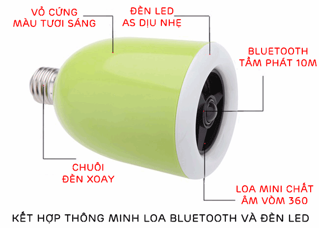 Bộ loa đèn smart (Loa Bluetooth + Đế) độc đáo, âm cực chất, ánh sáng dịu nhẹ, đủ màu để lựa chọn, phù hợp mọi không gian, giá tốt nhất tại MrBachKhoa.com