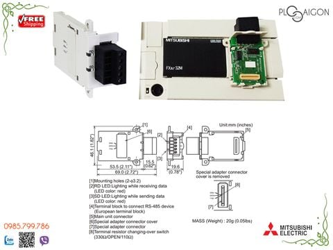  Board Mitsubishi FX3U-485-BD 