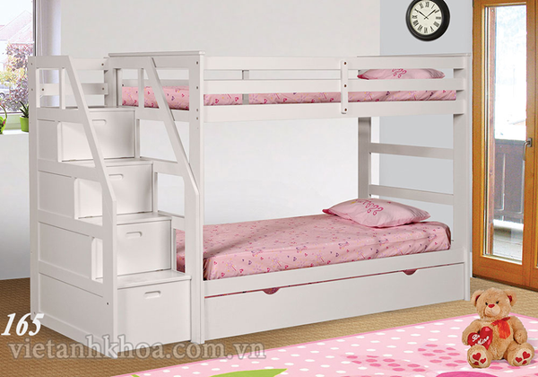 Giường 3 Tầng Kiwi Honey Gỗ Tự Nhiên (1m-1m-1m)