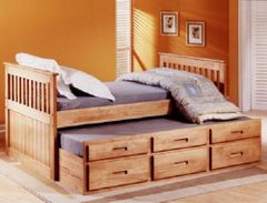 Giường Tầng Hộp Viking Gỗ Tự Nhiên (1m-1m)