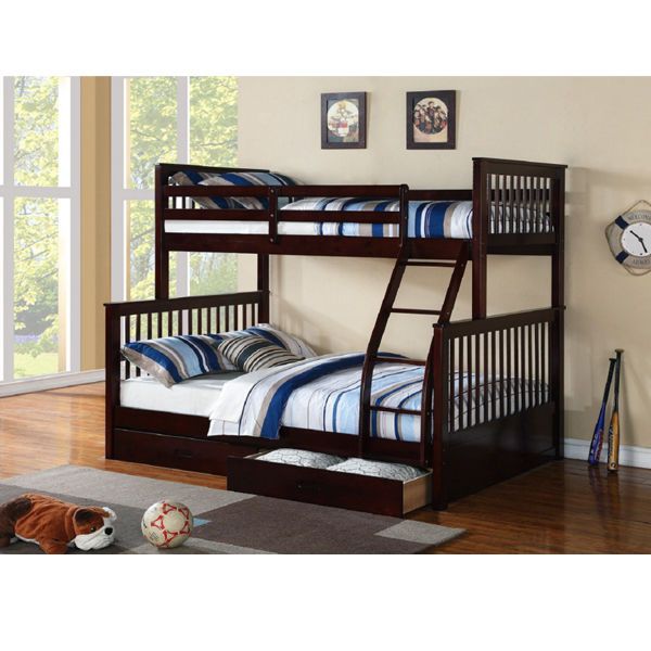 Giường 2 Tầng K.Bed Gỗ Tự Nhiên Có Hộc Kéo 1m-1m4