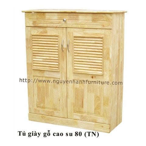 Tủ Giày Dép Gỗ Cao Su Rộng 80cm x Cao 1m