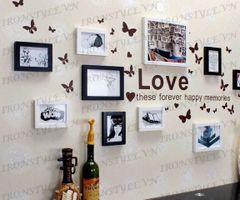 Bộ 10 khung hình kèm decal love