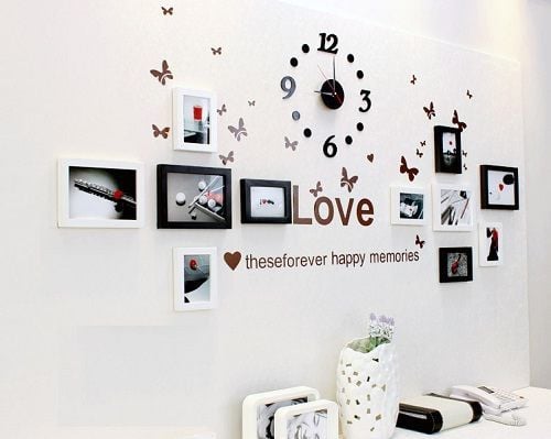 Bộ 11 khung kèm đồng hồ decal