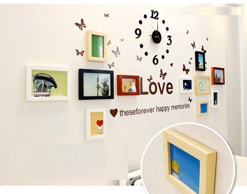 Bộ 11 khung kèm đồng hồ decal