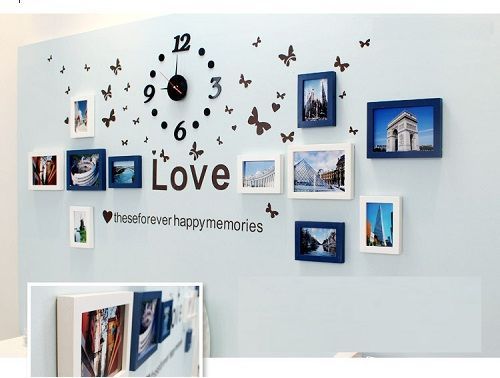 Bộ 11 khung kèm đồng hồ decal