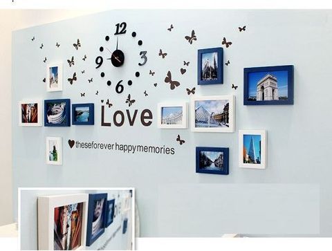 Bộ 11 khung kèm đồng hồ decal