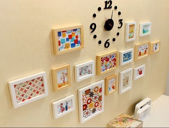 Bộ 15 khung hình kèm đồng hồ