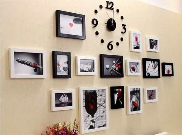 Bộ 15 khung hình kèm đồng hồ