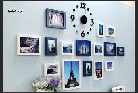 Bộ 15 khung hình kèm đồng hồ