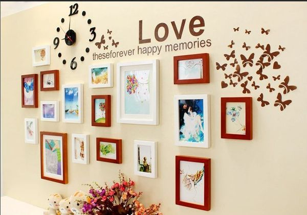 Bộ 17 khung hình đồng hồ, decal