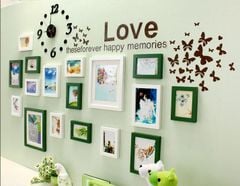 Bộ 17 khung hình đồng hồ, decal